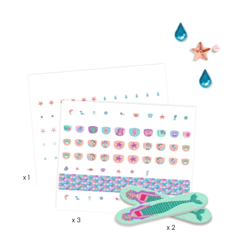 Nail stickers: Sea 180 pcs, Djeco
