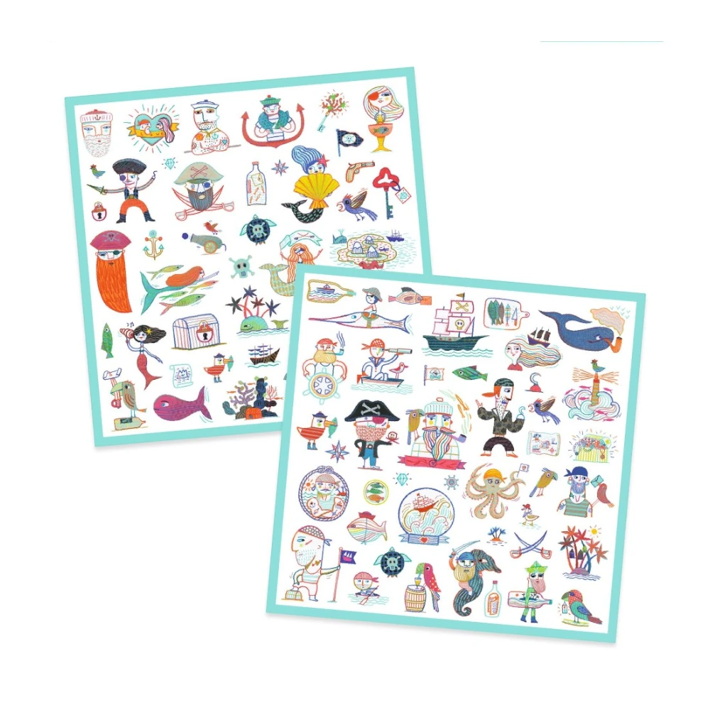 160 stickers in 4 tabs: Pirates, Djeco