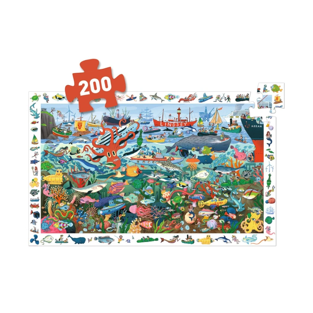 Observation puzzle: Secrets of the Sea 200 pcs, Djeco