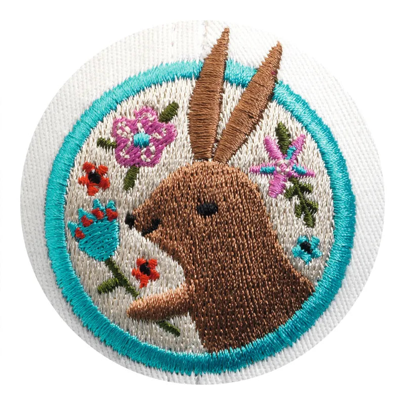 Rabbit, Cotton Sun Cap, For Kids 6+, Embroidered Patch
