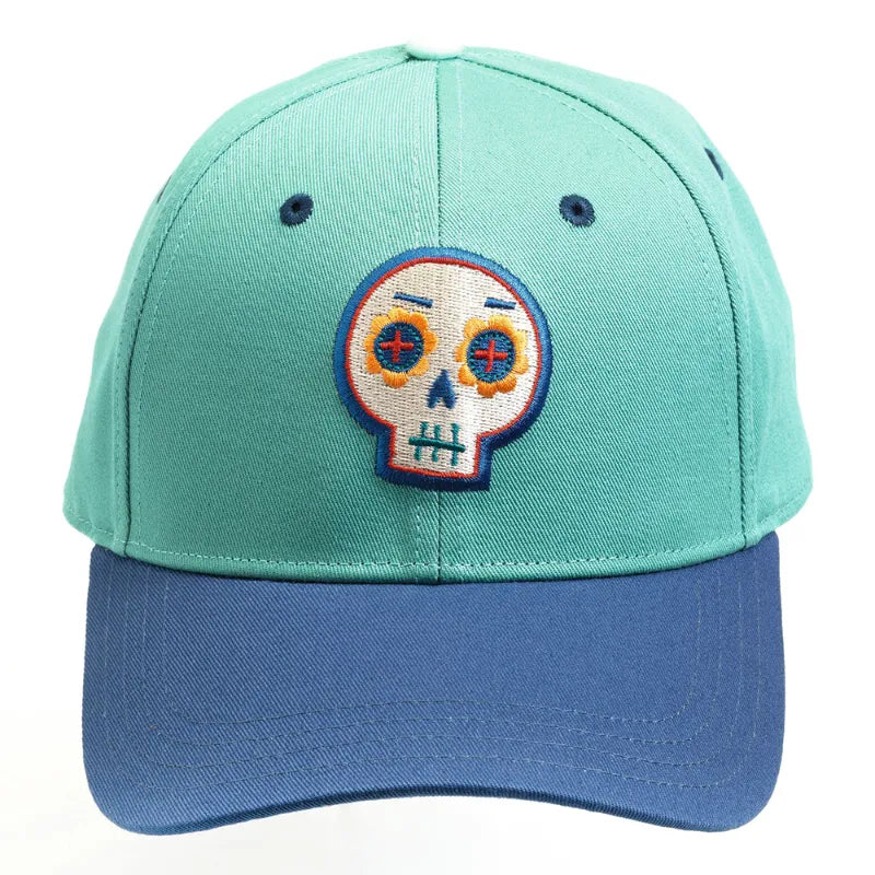 Skull And Crossbones, Cotton Sun Cap, For Kids 6+, Embroidered Patch