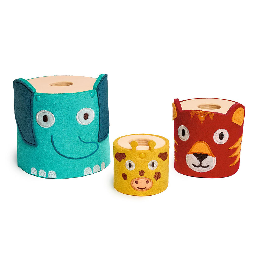 Softitotem, Wooden Stacking Animal Blocks, For Toddlers 1+