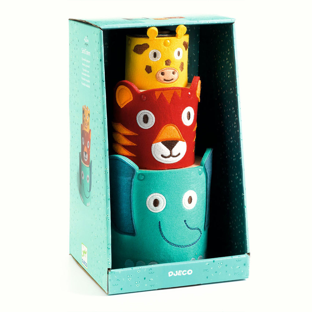 Softitotem, Wooden Stacking Animal Blocks, For Toddlers 1+