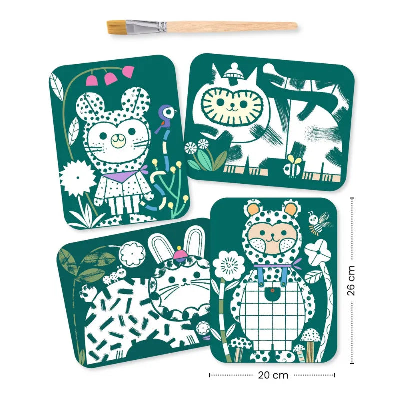 Dressed-Up Animals, Magic Reveal Paint Set For Kids 3+