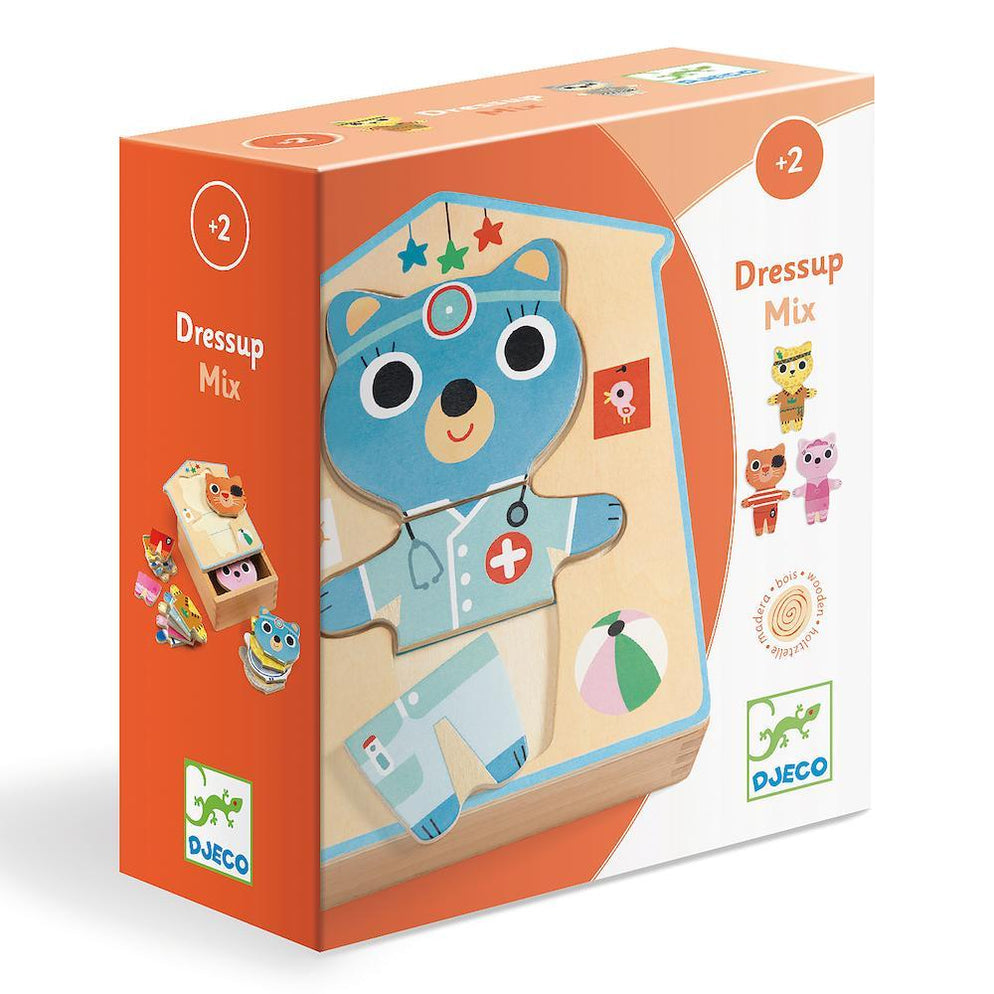 Djeco Wooden Puzzle Dressup - mix