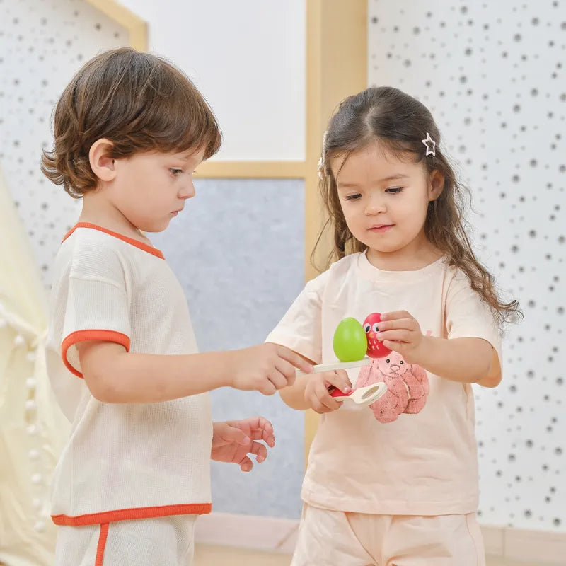 Egg And Spoon Race, Active Party Game For Kids 3+