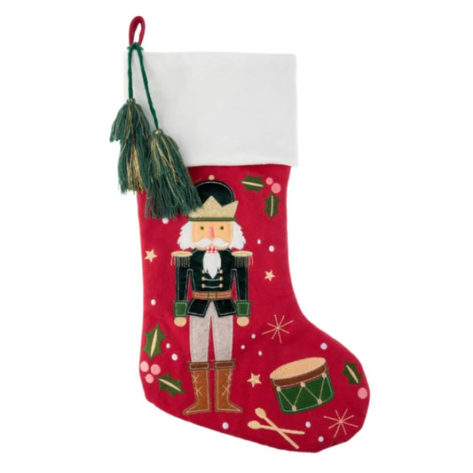 Embroidered Stocking Nutcracker, Stephen Joseph
