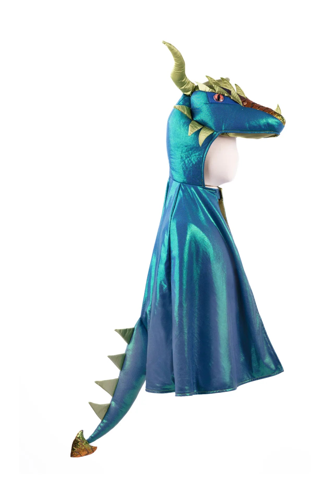 Emerald The Metallic Dragon, Costume Cape For Kids