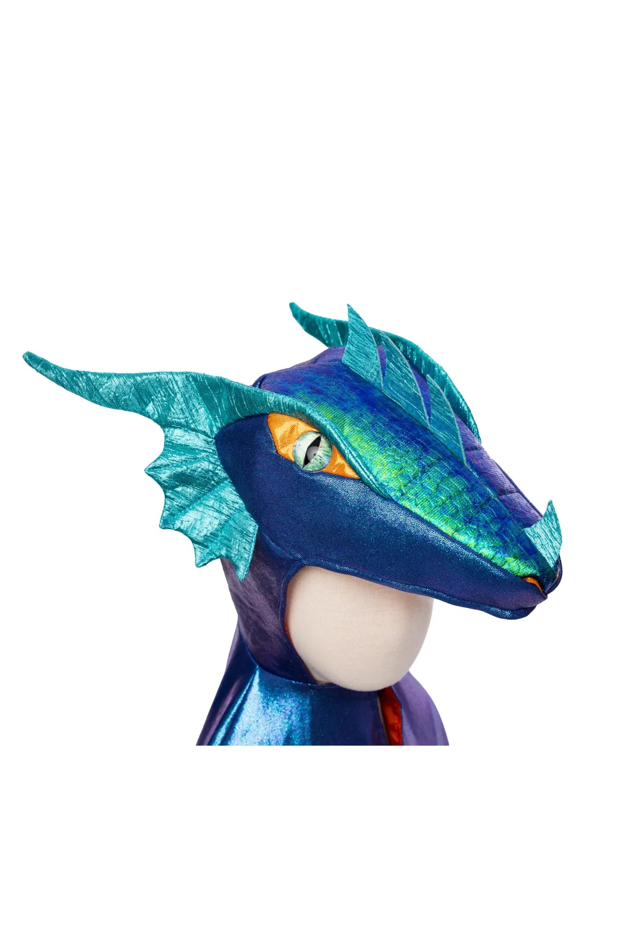 Emerald The Metallic Dragon, Costume Cape For Kids