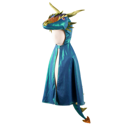 Emerald The Metallic Dragon, Costume Cape For Kids