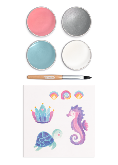 Face Paint Kit 4 colors: Mermaid, Namaki