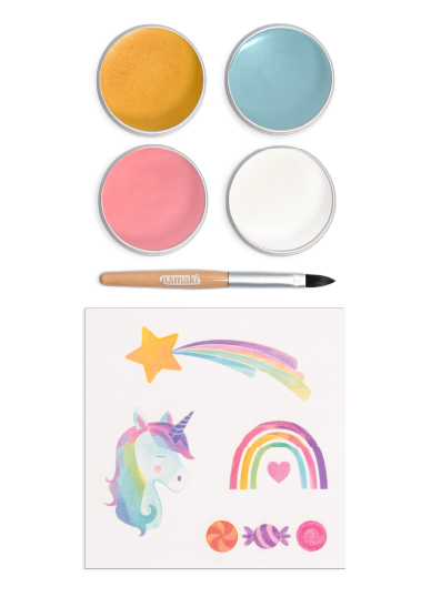 Face Paint Kit 4 colors: Unicorn, Namaki