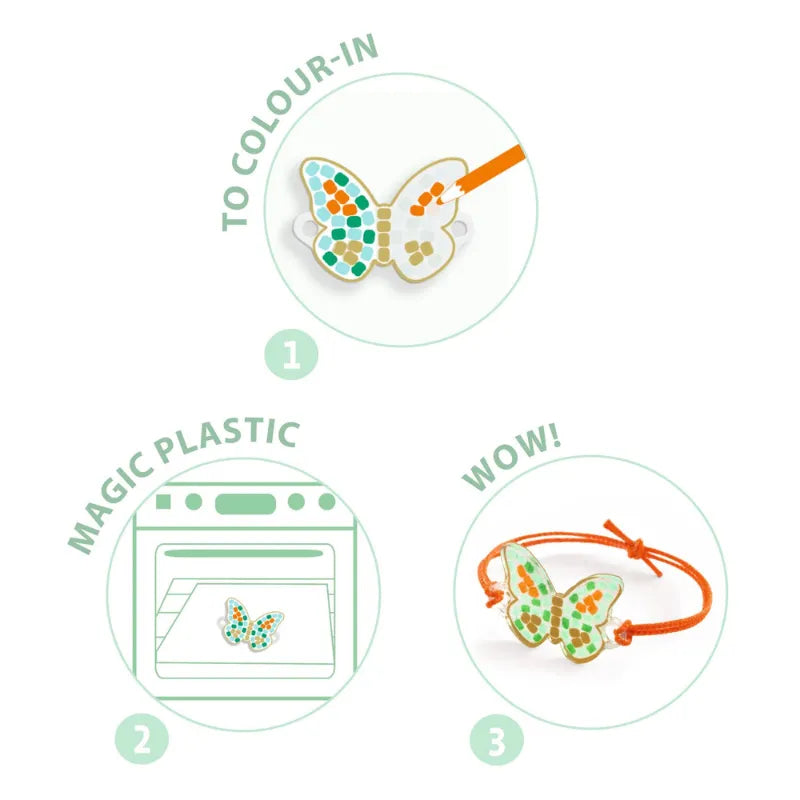 Feather And Lotus, Shrink Plastic Jewellery Kit For Kids 8+