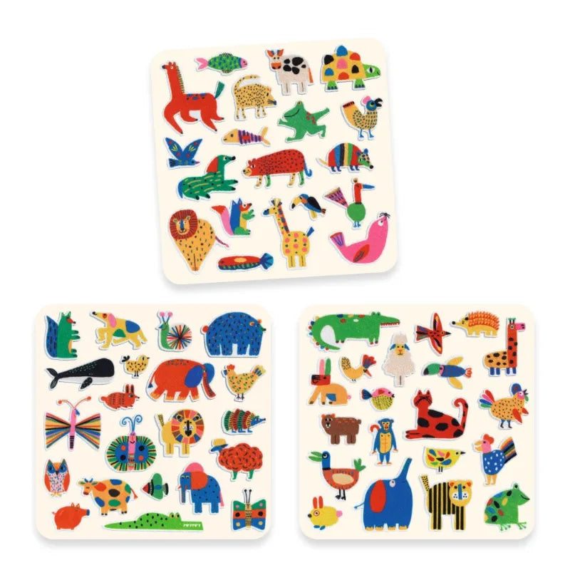 Felt Stickers: Animals Everywhere!, Djeco