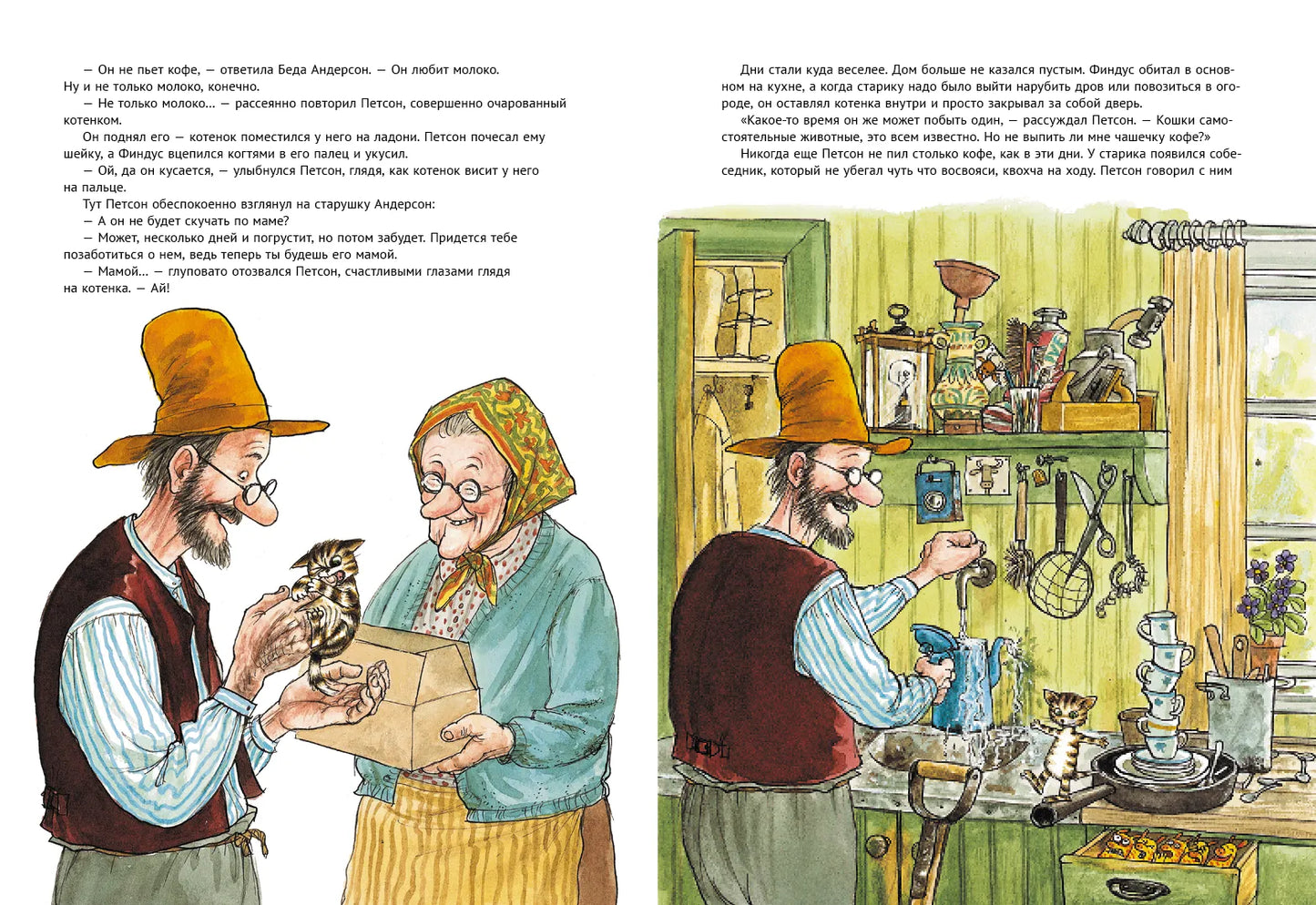 История о том, как Финдус потерялся, Книга для чтения, Свен Нурдквист, Для детей 3+, на русском языке