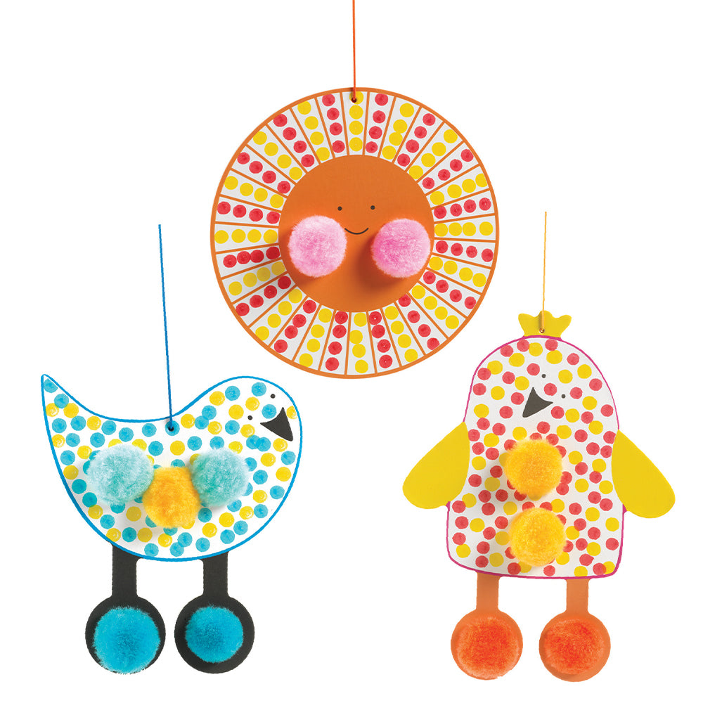 First Art Set 18M+: Dots and Pompoms In the Sky, Djeco