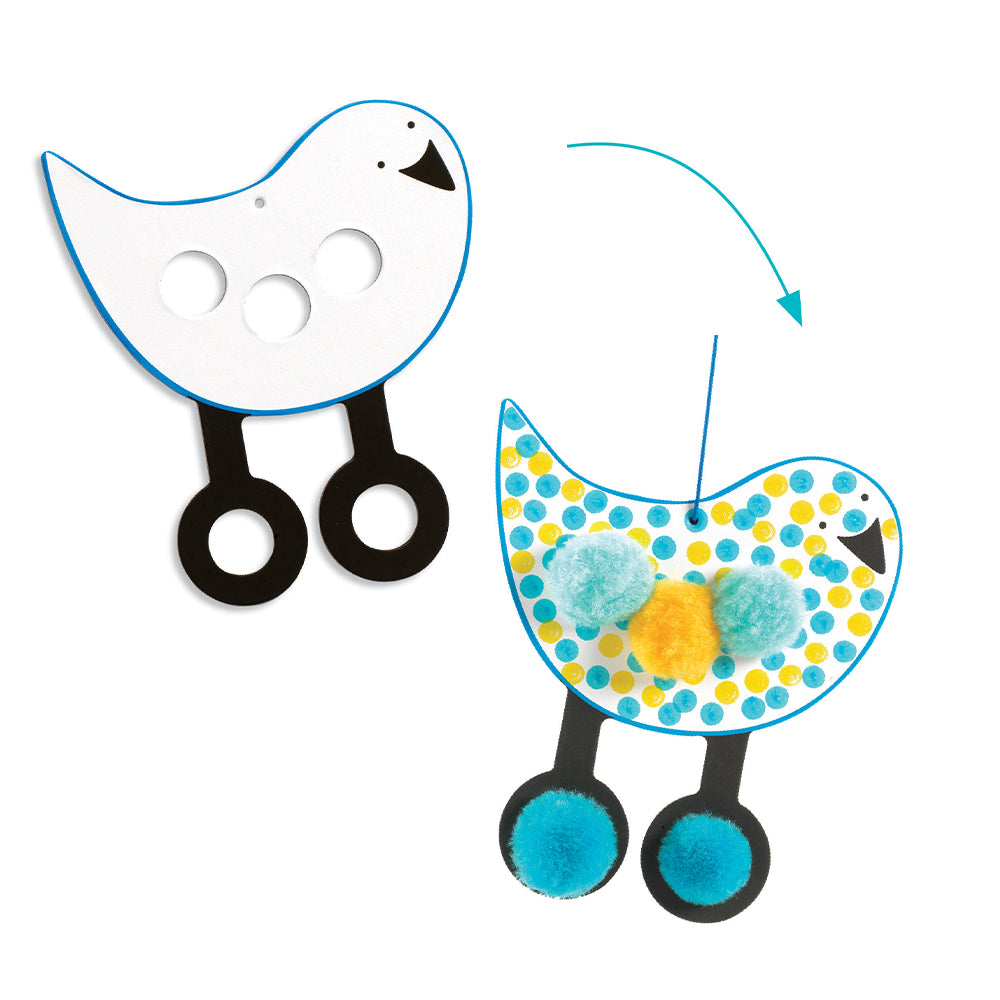 First Art Set 18M+: Dots and Pompoms In the Sky, Djeco