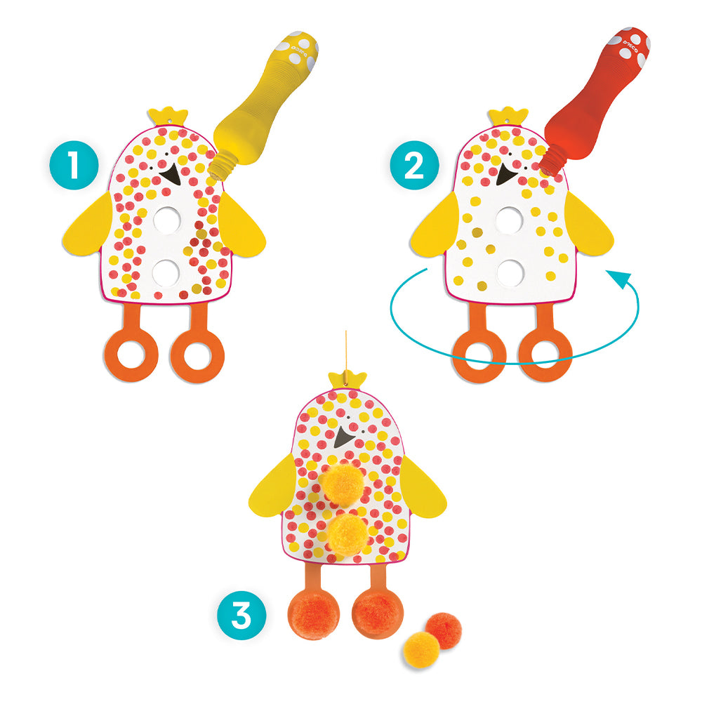 First Art Set 18M+: Dots and Pompoms In the Sky, Djeco