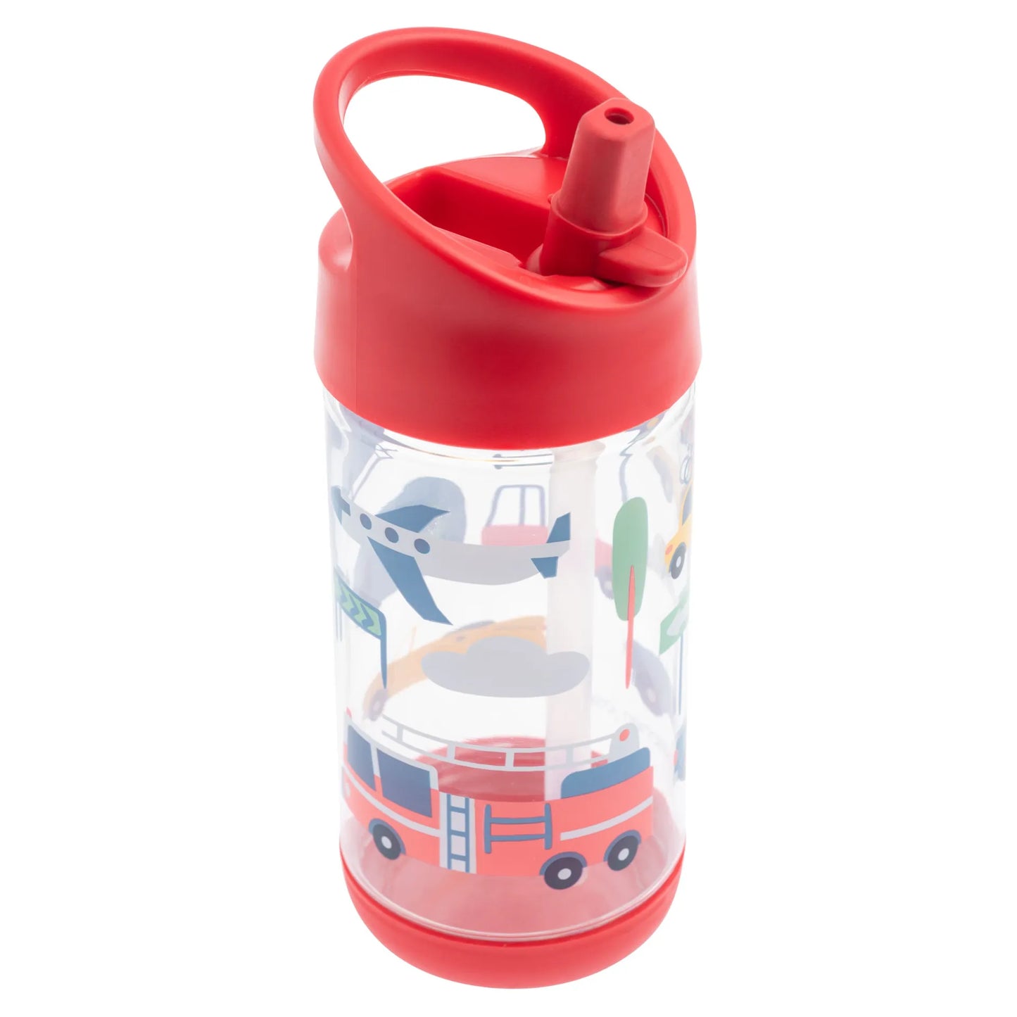 Flip Top Water Bottle Transportation: Kids Flip Top Water Bottle 10oz. For Kids 1+
