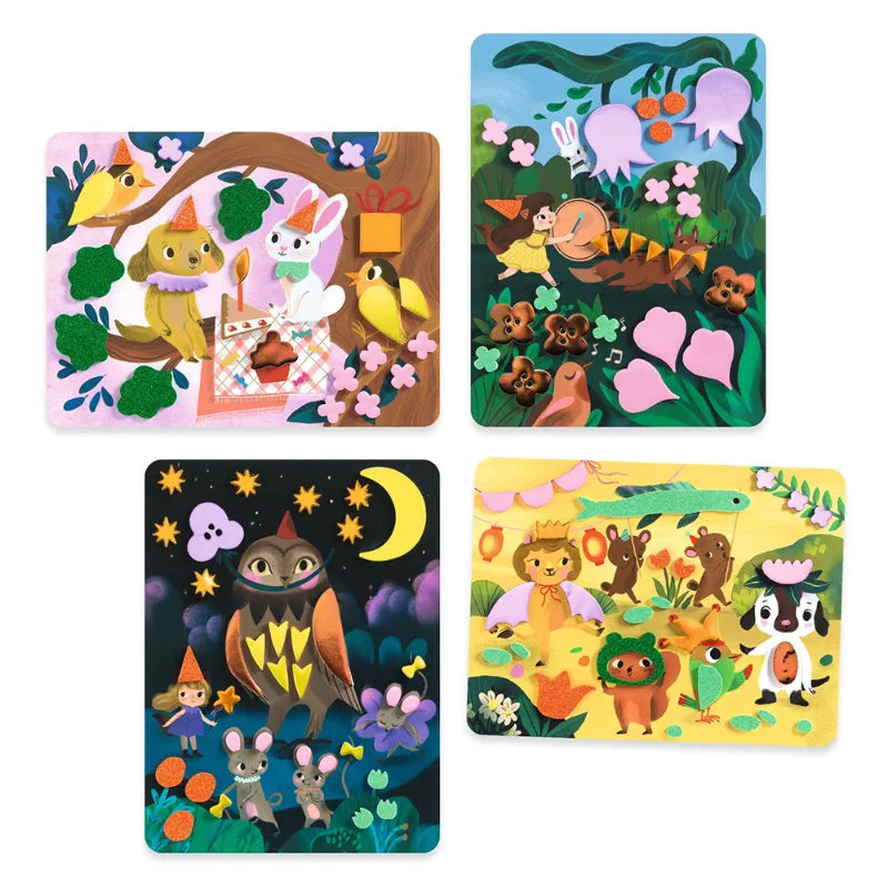 Foam Collage: Sparkling Parties, Djeco