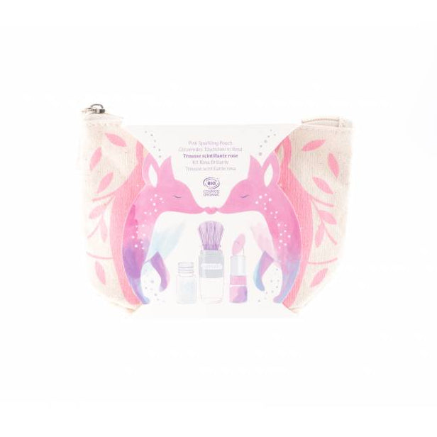 Pink Fox Sparkling Pouch, Kids Makeup Set for Kids 3+
