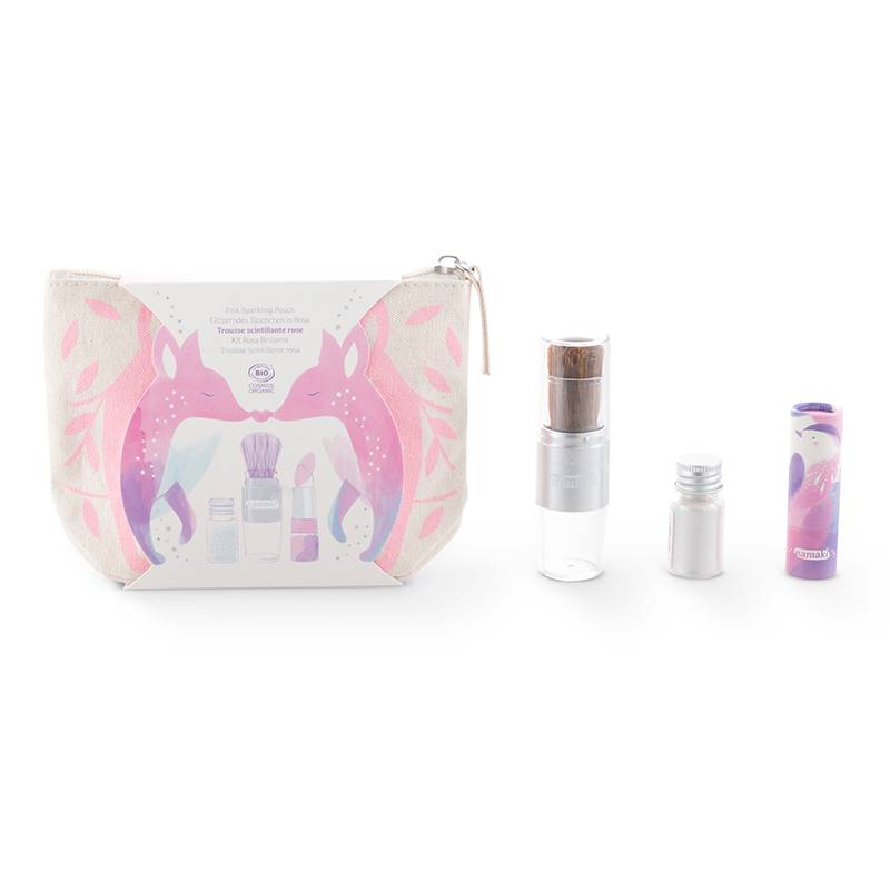 Pink Fox Sparkling Pouch, Kids Makeup Set for Kids 3+