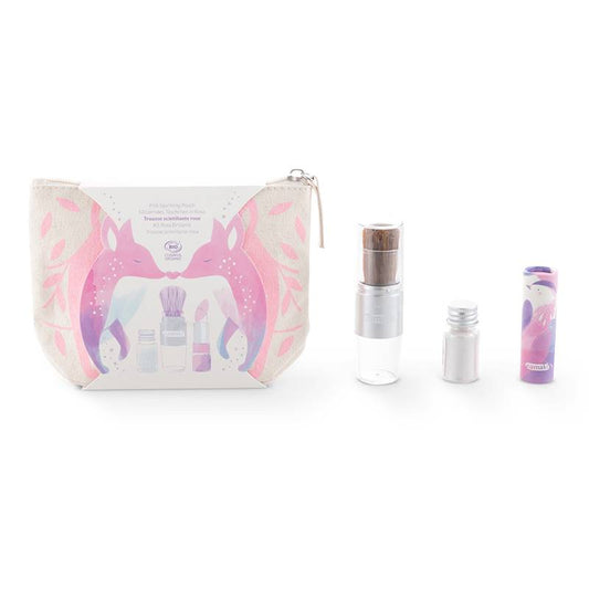 Pink Fox Sparkling Pouch, Kids Makeup Set for Kids 3+