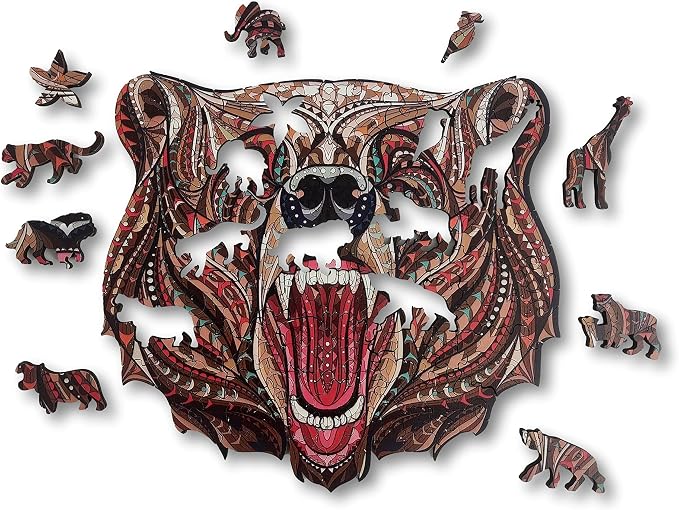 Grizzly: 150 Pieces, Wooden Puzzle for Kids