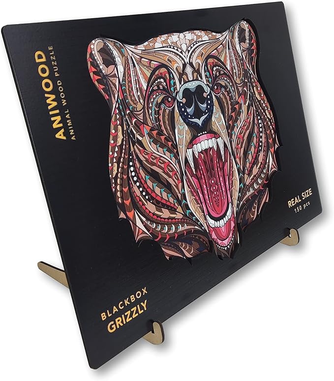 Grizzly: 150 Pieces, Wooden Puzzle for Kids