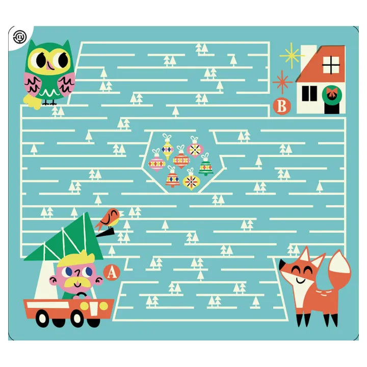 Games Pouch, Travel Activity Set for Kids 6+, 20 Christmas Activities