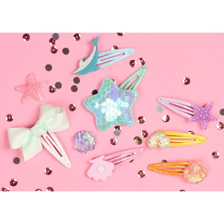 Glittery Hair Clips, Artistic Kit for Kids 5+, Decorate Your Own