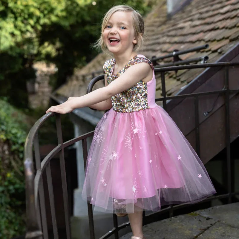 A Star Is Born, Carnival Costume Dress, For Kids 2+, Sequins Design, Size Us 3-4