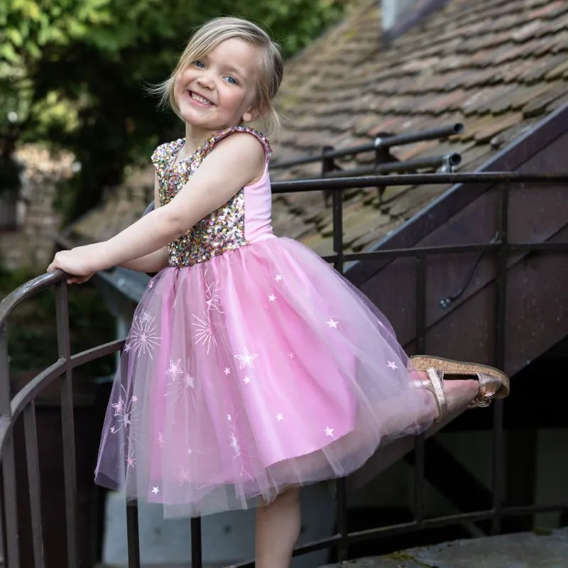A Star Is Born, Carnival Costume Dress, For Kids 2+, Sequins Design, Size Us 3-4