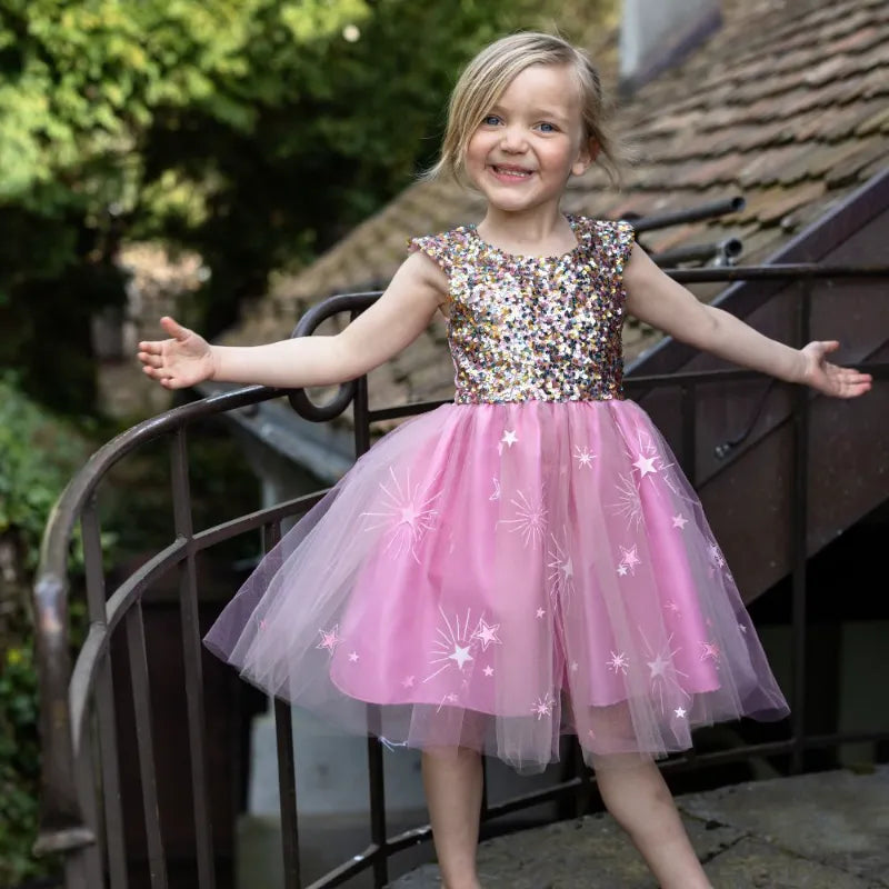 A Star Is Born, Carnival Costume Dress, For Kids 2+, Sequins Design, Size Us 3-4