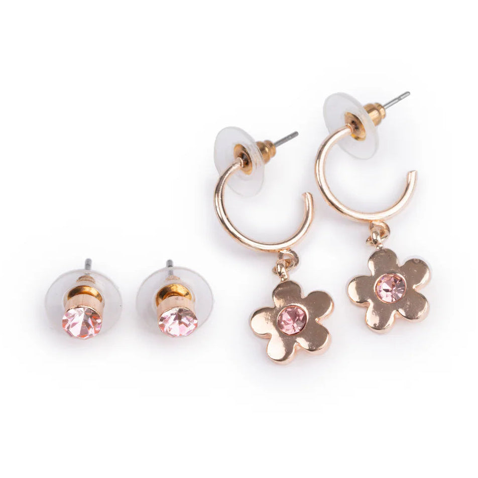 Earrings, 2 Pair: Boutique Chic Bejewelled Blooms, Great Pretenders