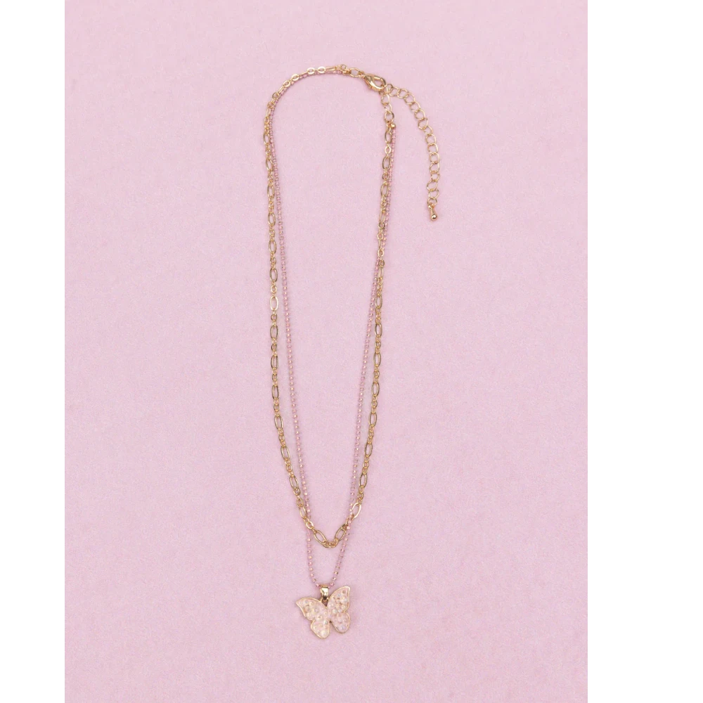 Boutique Chic Bubbly Butterfly Necklace, Great Pretenders