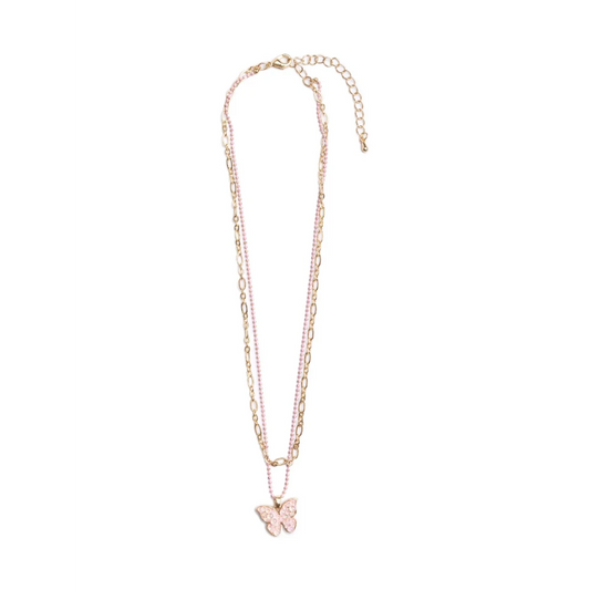 Boutique Chic Bubbly Butterfly Necklace, Great Pretenders