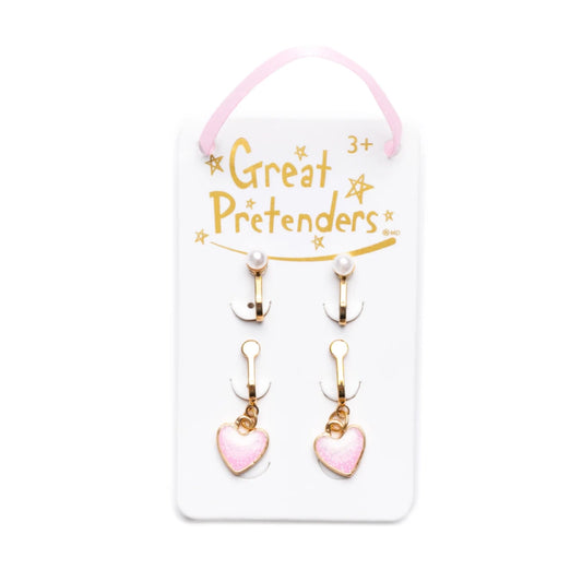 Clip on Earrings, 2 Pairs: Boutique Cute & Classy, Great Pretenders