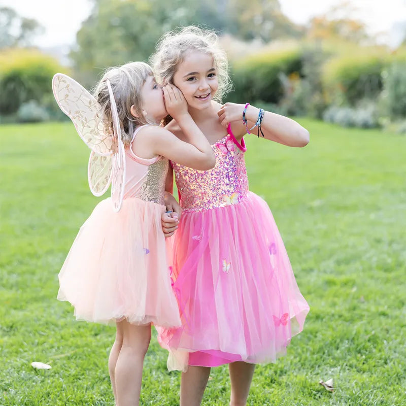 Butterfly Bliss, Carnival Costume Dress, For Kids 4+, Hot Pink Butterfly Design, Size 5-6