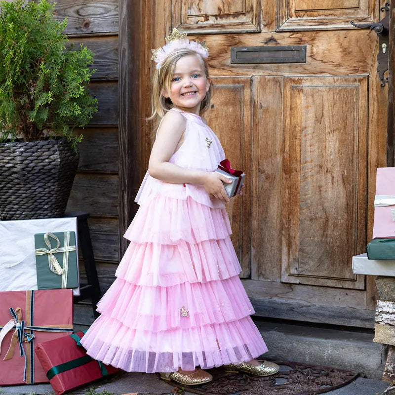 Christmas Tree, Carnival Costume Dress, For Kids 4+, Holiday Design With Headband, Size Us 5-6