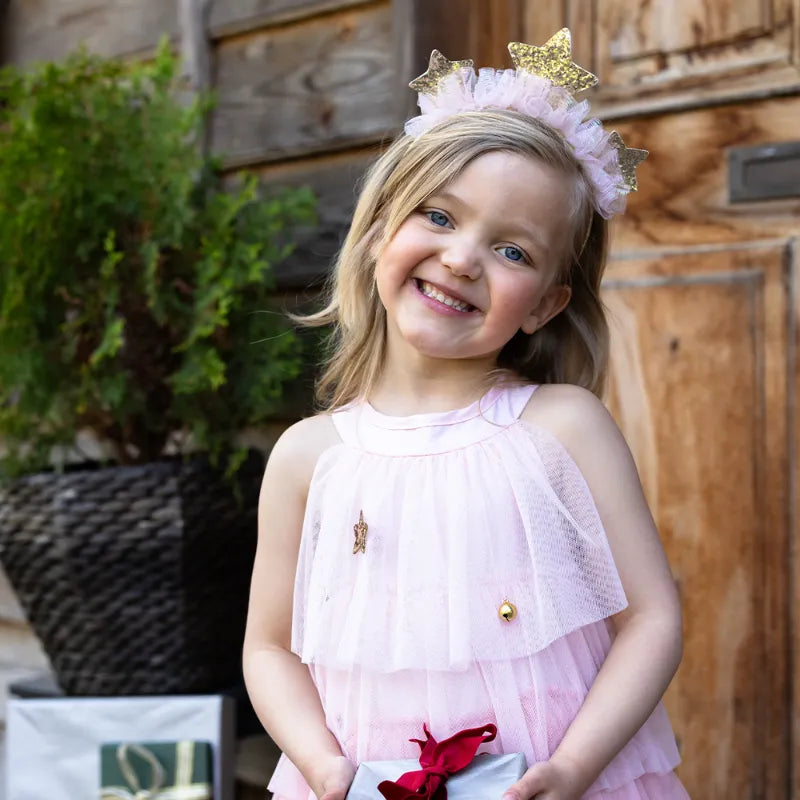 Christmas Tree, Carnival Costume Dress, For Kids 4+, Holiday Design With Headband, Size Us 5-6
