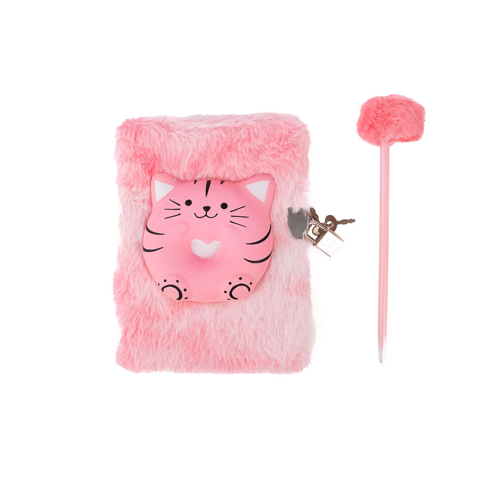 Furry Friends Cat, Squishy Cover Journal, For Kids 3+, Notebook Set Of 2