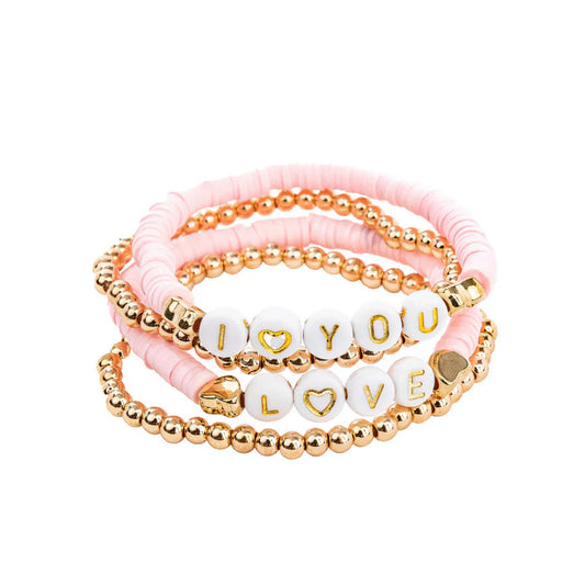 Bracelet 4 Pcs: Pink Love, Great Pretenders