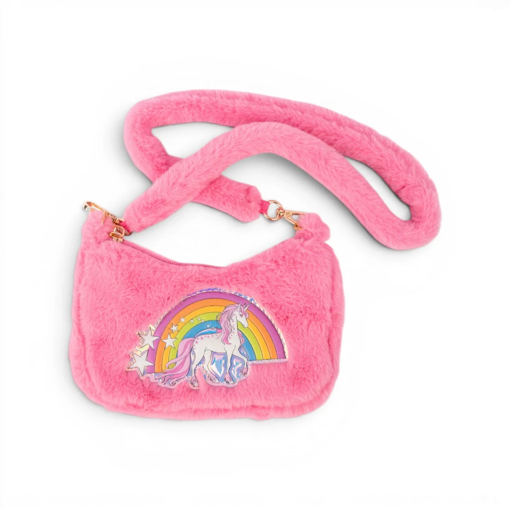 Rainbow Cuddle Crossbody Purse - Pink, Great Pretenders
