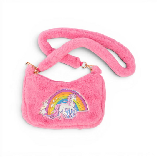 Rainbow Cuddle Crossbody Purse - Pink, Great Pretenders