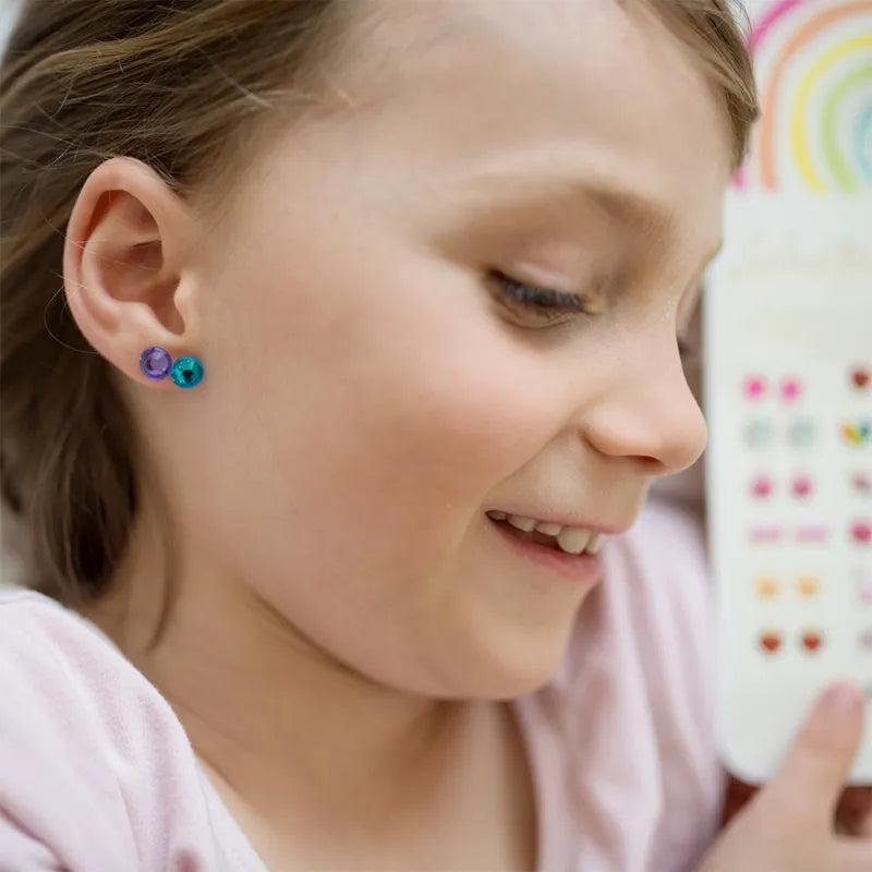 Rainbow Love, Sticker Earrings, For Kids 3+, Set Of 30 Pairs