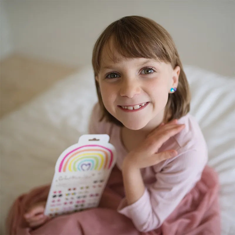 Rainbow Love, Sticker Earrings, For Kids 3+, Set Of 30 Pairs
