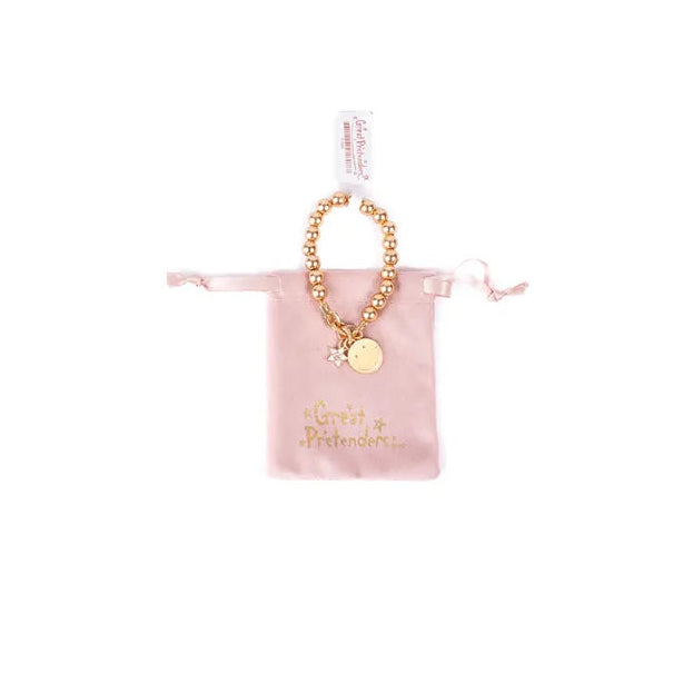 Velvet Drawstring Bag, Pink/Cream (choice of 2 colours), Great Pretenders