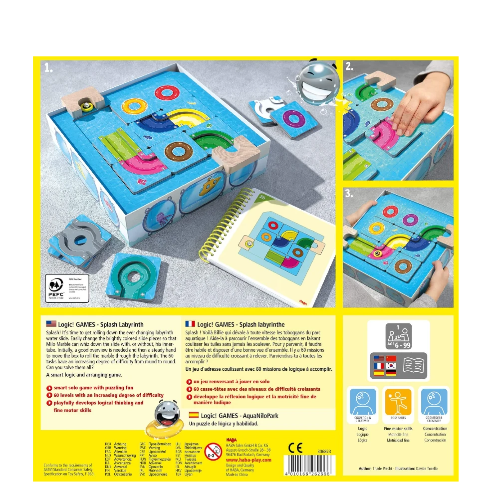 Logic game for 1 player: Splash Labyrinth, Haba