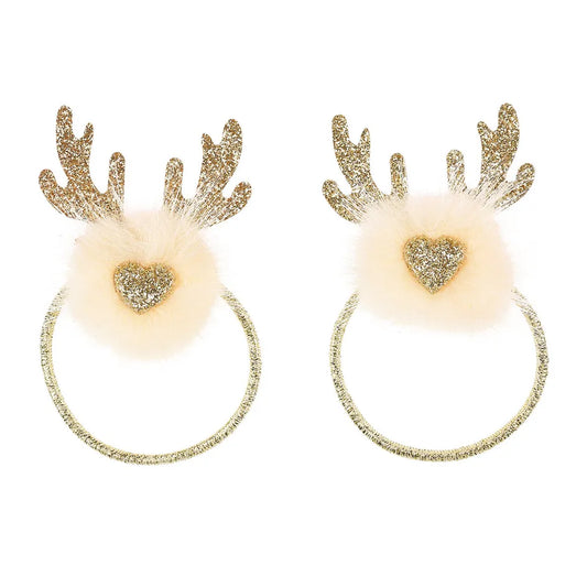 Hair Elastics Zona, Reindeer, Christmas, 2 pcs/Card